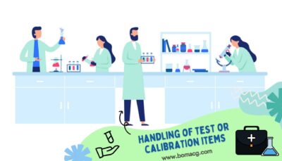 Handling of test or calibration items